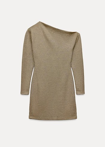 Zara Gold Rengi Elbise - Görsel 5