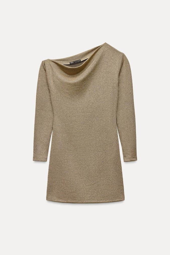 Zara Gold Rengi Elbise - Görsel 4
