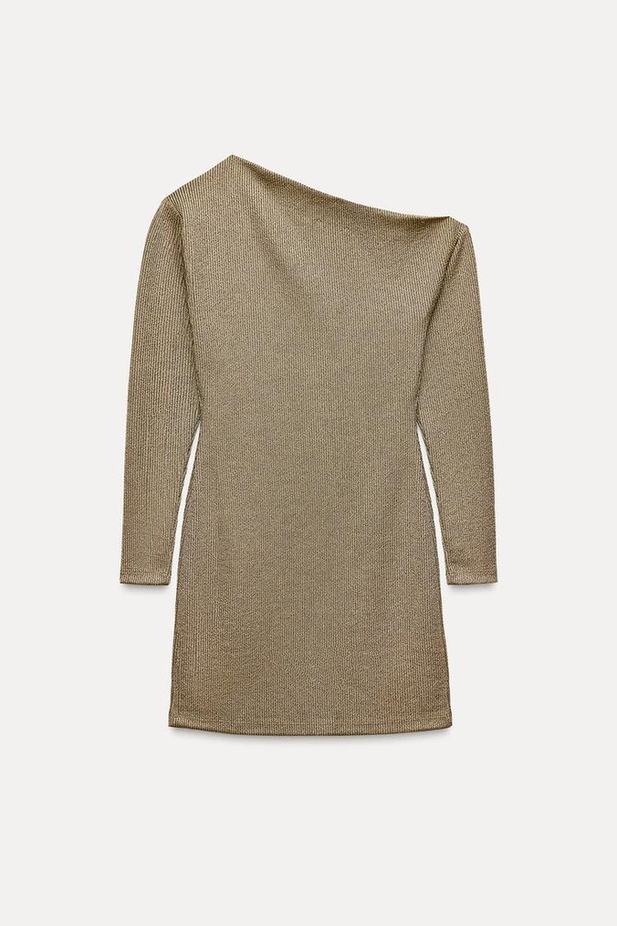 Zara Gold Rengi Elbise - Görsel 5