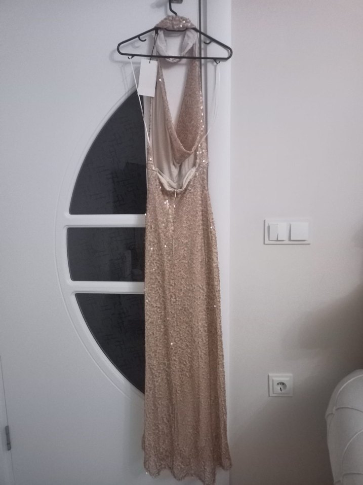 Zara Gold Rengi Payetli Elbise - Görsel 2