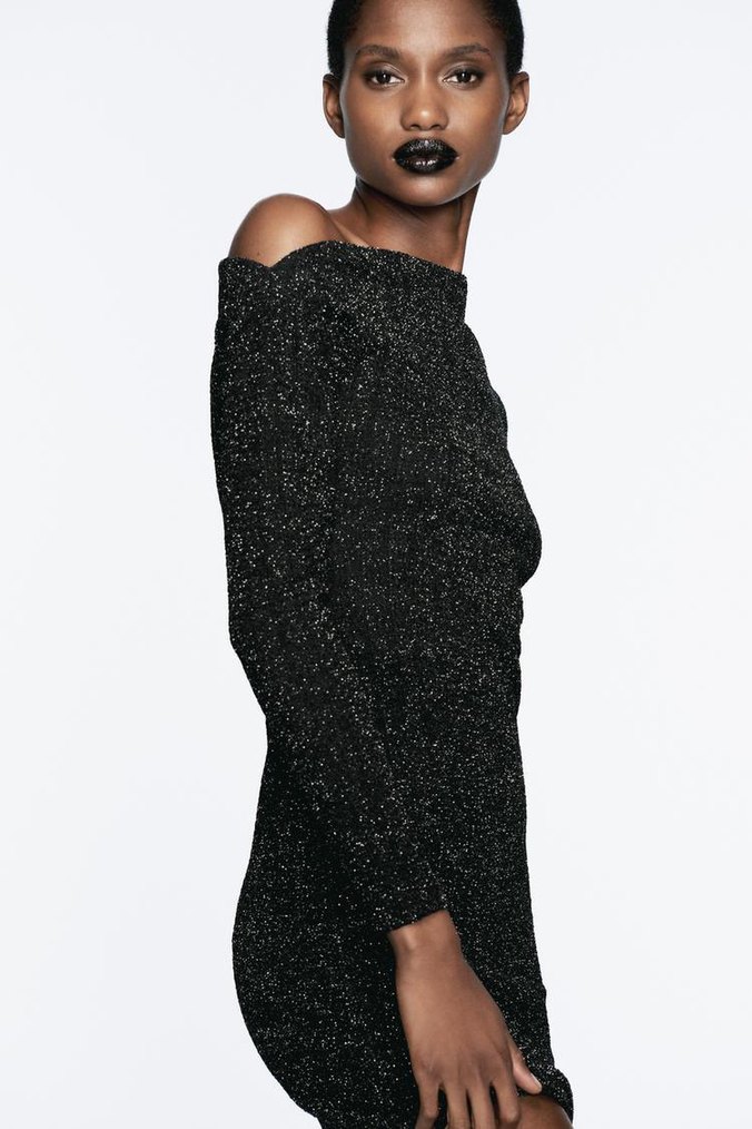 Zara Siyah Renkli Elbise - Görsel 2