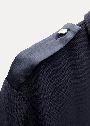 Zara Lacivert Renkli Elbise - Görsel 6