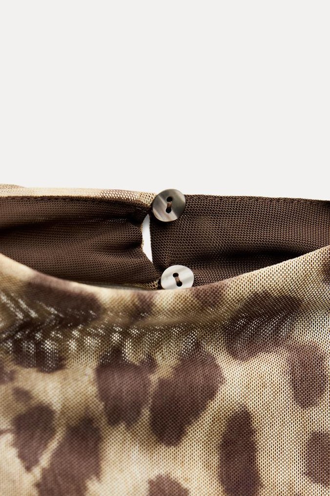 Zara Leopar Desenli Elbise - Görsel 3