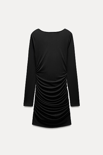 Zara Siyah Renkli Elbise - Görsel 6