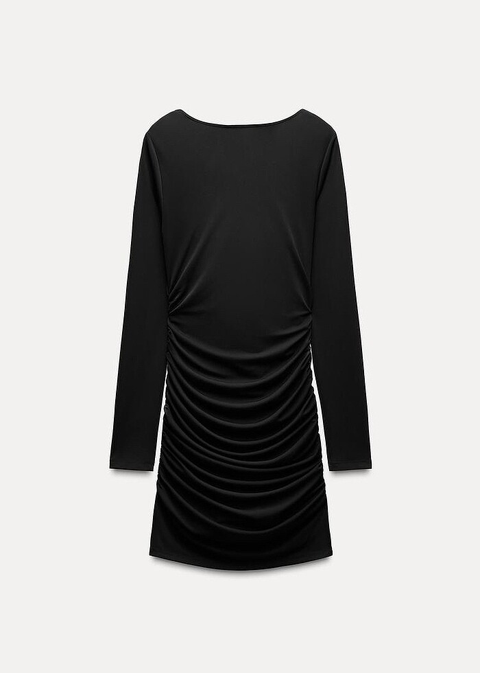 Zara Siyah Renkli Elbise - Görsel 4