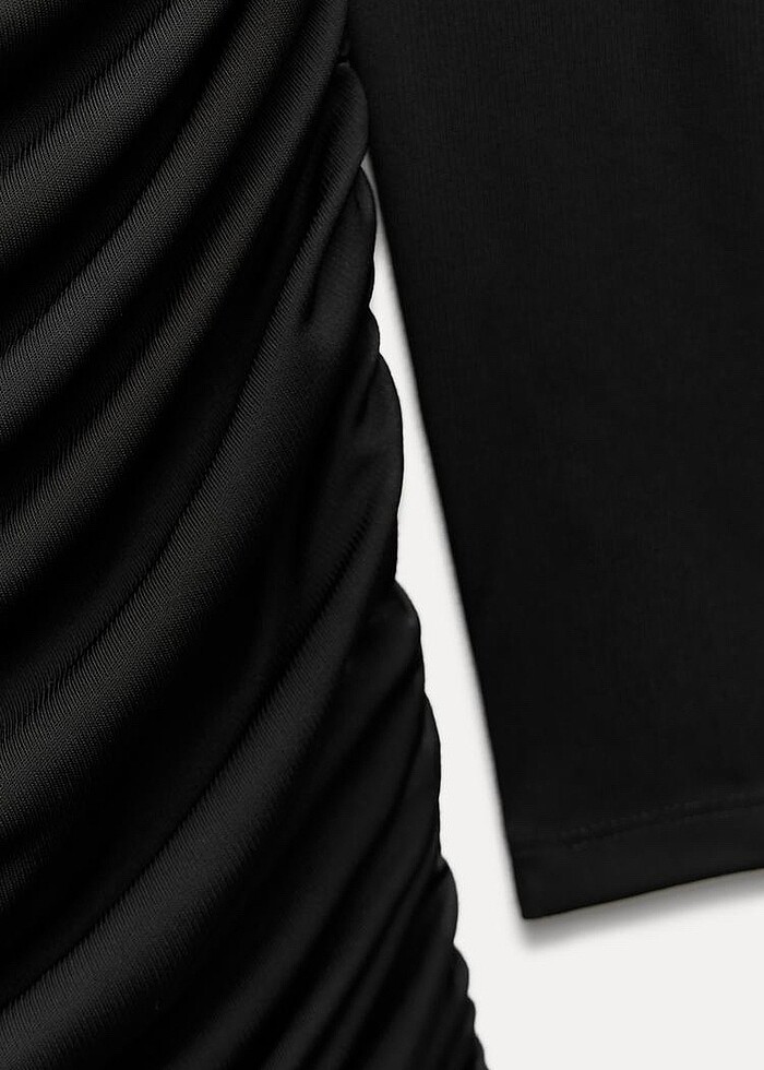 Zara Siyah Renkli Elbise - Görsel 4