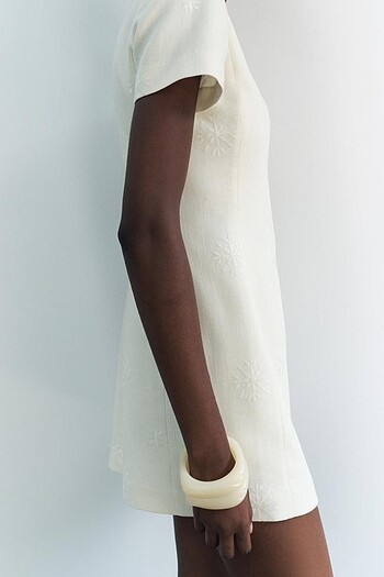 Zara İşlemeli Elbise - Görsel 9