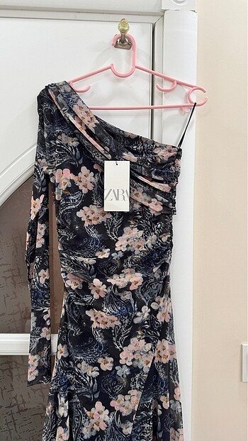Zara Desenli Elbise - Görsel 12