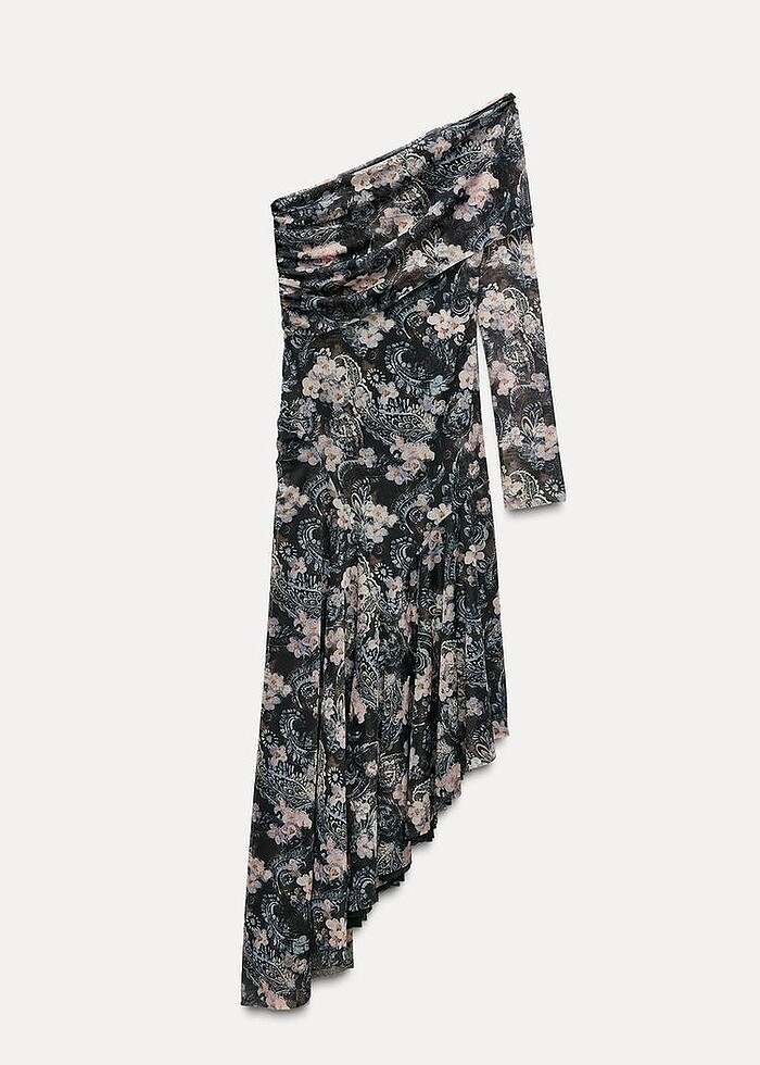 Zara Desenli Elbise - Görsel 3