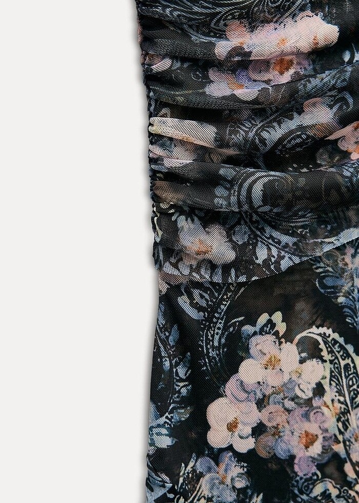 Zara Desenli Elbise - Görsel 5