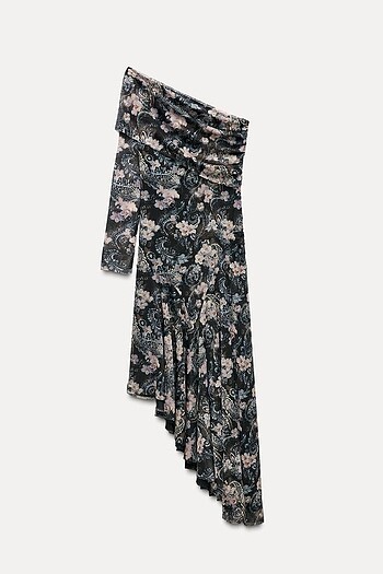 Zara Desenli Elbise - Görsel 3