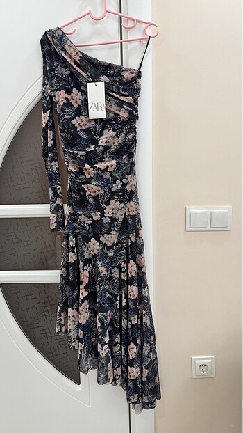 Zara Desenli Elbise - Görsel 11