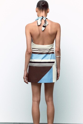 Zara Çok Renkli Elbise - Görsel 5