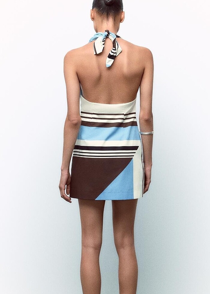 Zara Çok Renkli Elbise - Görsel 5