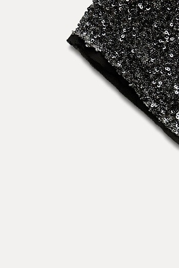 Zara Gümüş Rengi Pullu Elbise - Görsel 7