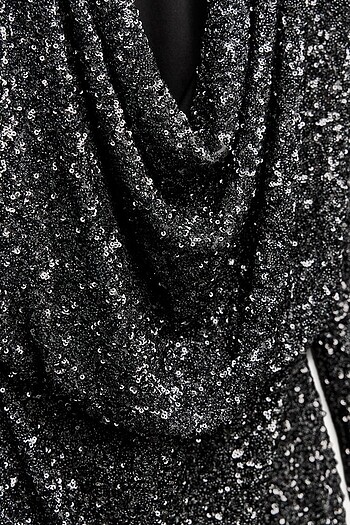 Zara Gümüş Rengi Pullu Elbise - Görsel 6