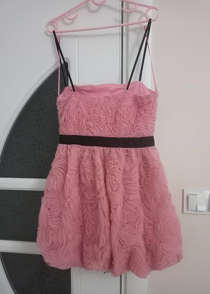 Zara Pembe Renkli Viral Elbise - Görsel 2