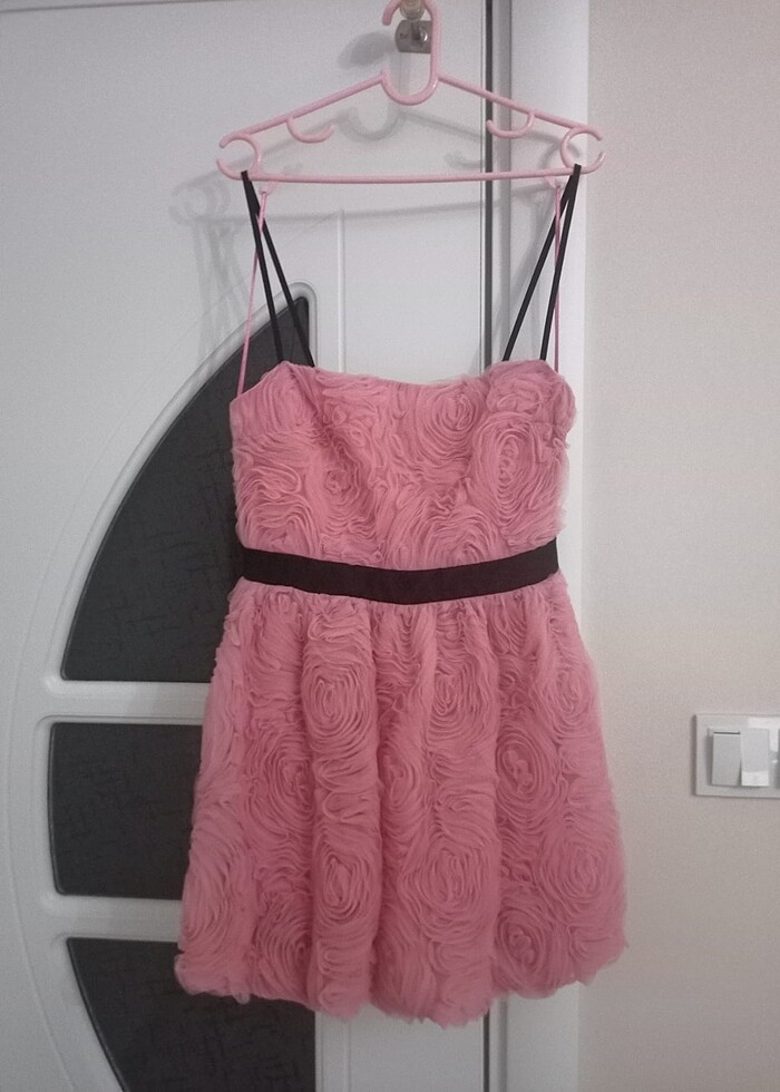 Zara Pembe Renkli Viral Elbise - Görsel 3