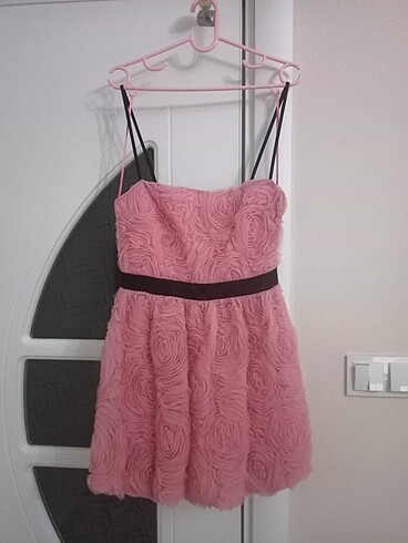 Zara Pembe Renkli Viral Elbise - Görsel 8