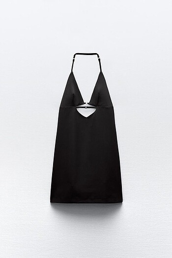 Zara Pencere Detaylı Siyah Kısa Elbise - Görsel 6