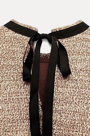 Zara Kahverengi/ Bej Rengi Elbise - Görsel 6