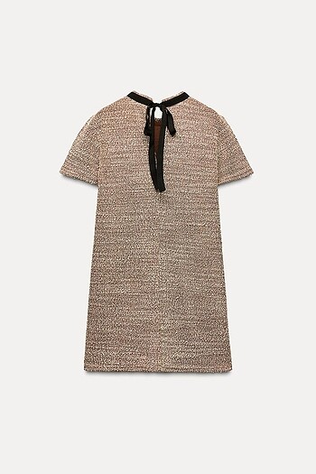 Zara Kahverengi/ Bej Rengi Elbise - Görsel 5