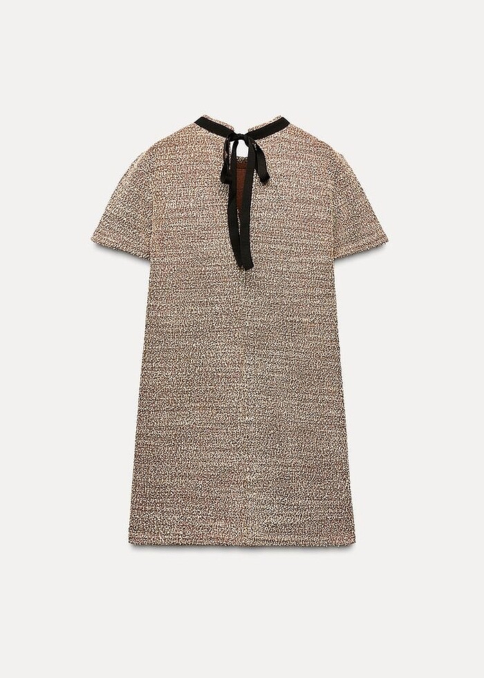 Zara Kahverengi/ Bej Rengi Elbise - Görsel 5