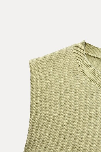 Zara Yeşil Renkli Elbise - Görsel 5