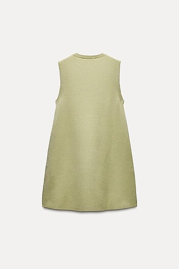 Zara Yeşil Renkli Elbise - Görsel 4