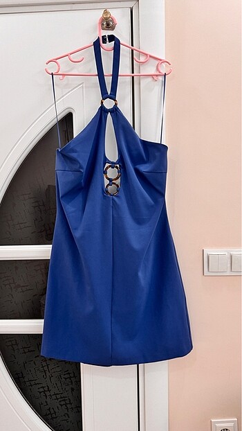 Zara Mavi Renkli Elbise - Görsel 8