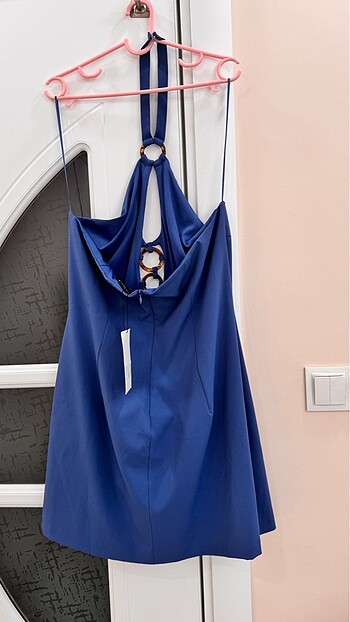 Zara Mavi Renkli Elbise - Görsel 10