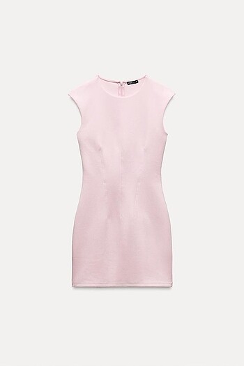 Zara Pembe Renkli Elbise - Görsel 4