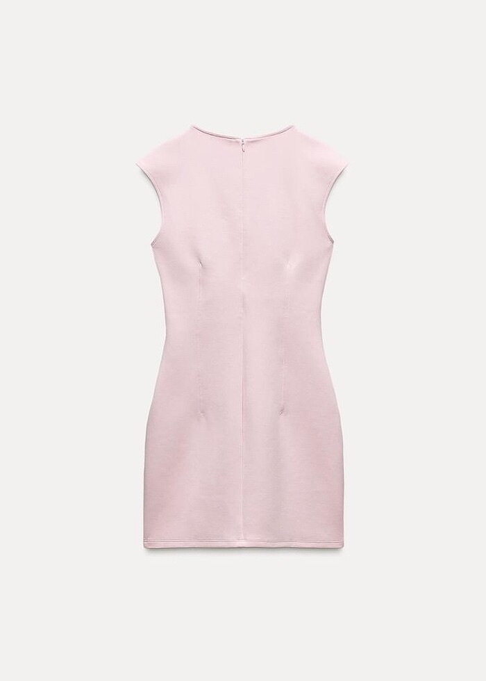 Zara Pembe Renkli Elbise - Görsel 5