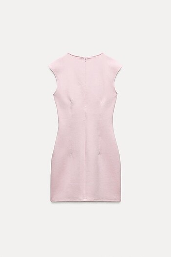 Zara Pembe Renkli Elbise - Görsel 5