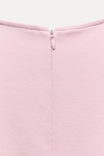 Zara Pembe Renkli Elbise - Görsel 6