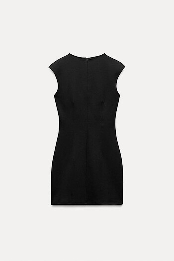 Zara Siyah Renkli Elbise - Görsel 6