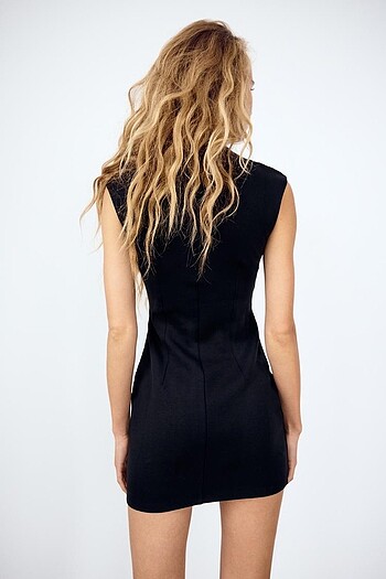 Zara Siyah Renkli Elbise - Görsel 3