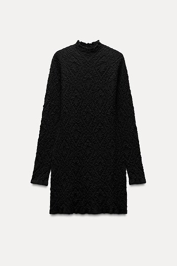 Zara Siyah Renkli Elbise - Görsel 7