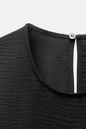 Zara Siyah Renkli Elbise - Görsel 4