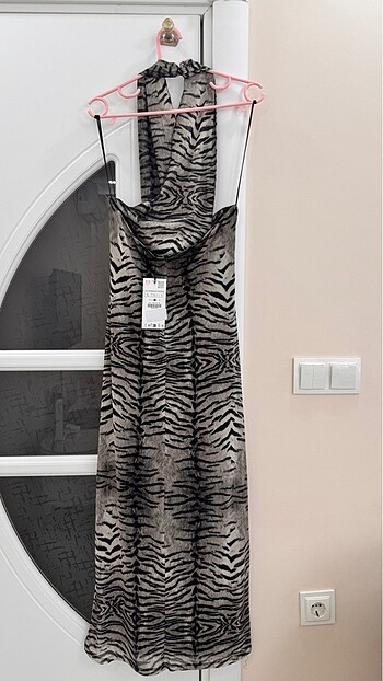 Zara Desenli Elbise - Görsel 11