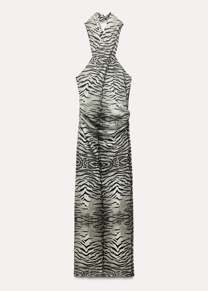 Zara Desenli Elbise - Görsel 2