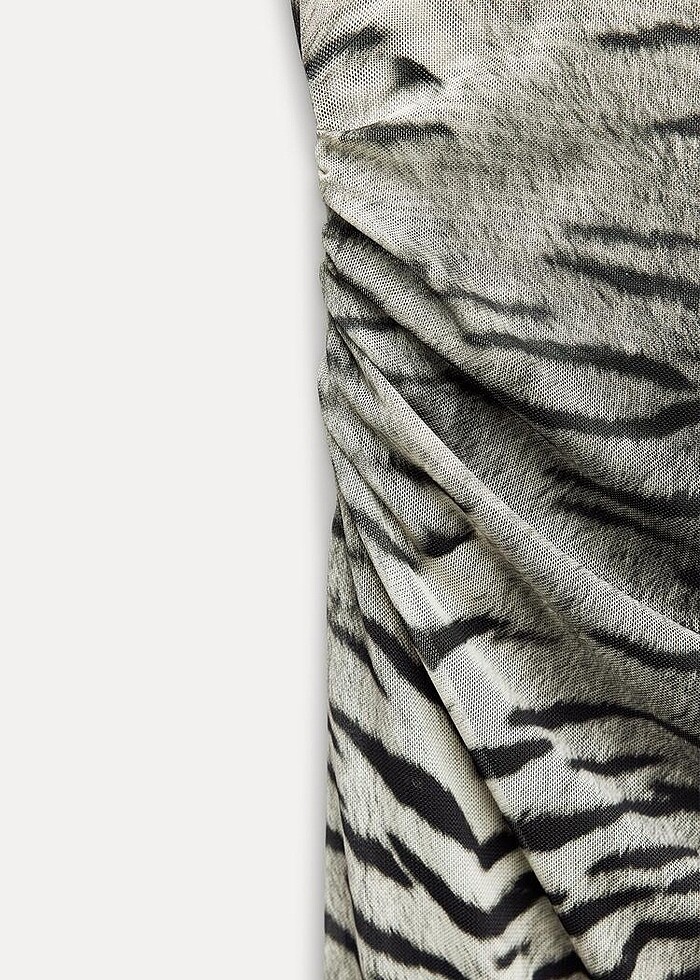 Zara Desenli Elbise - Görsel 5