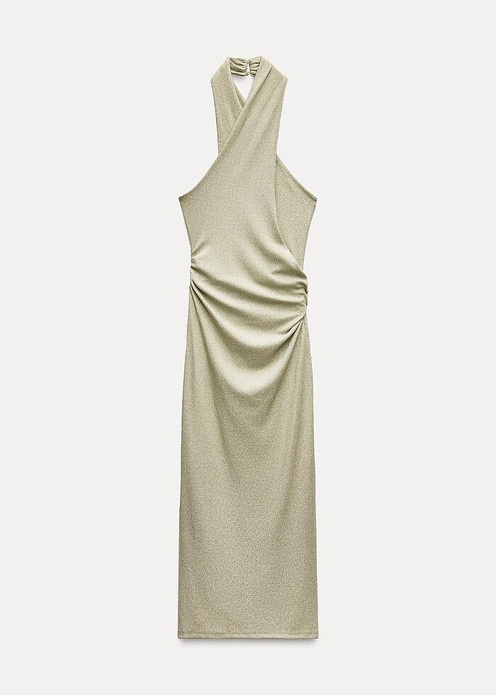 Zara Gold Rengi Elbise - Görsel 3