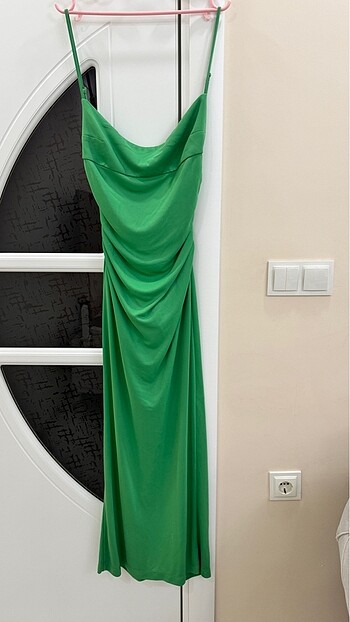 Zara Yeşil Renkli Elbise - Görsel 2