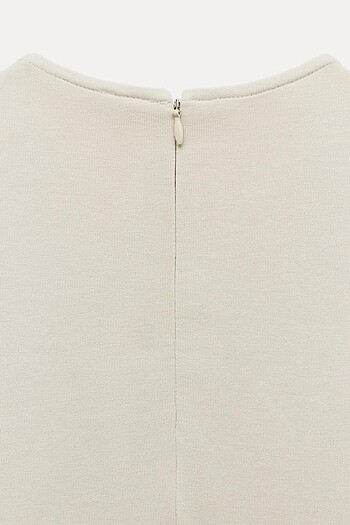 Zara Bej Rengi Elbise - Görsel 7