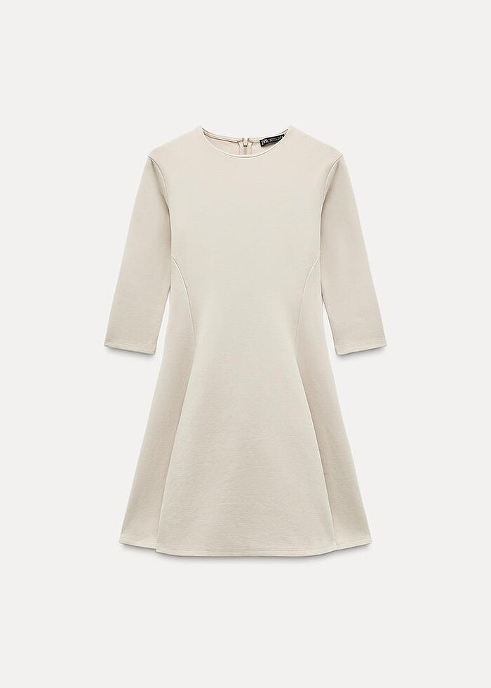 Zara Bej Rengi Elbise - Görsel 5