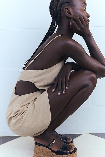 Zara çiçek motifli elbise - Görsel 4