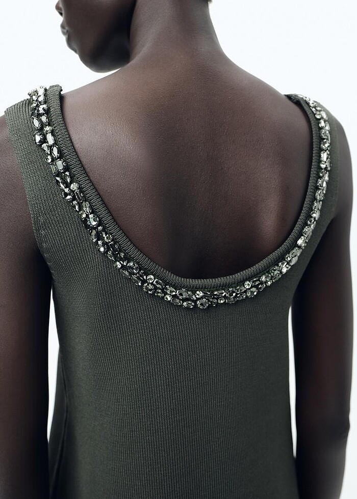 Zara Taşlı Elbise - Görsel 5