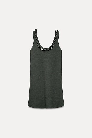 Zara Taşlı Elbise - Görsel 8