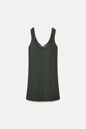 Zara Taşlı Elbise - Görsel 7